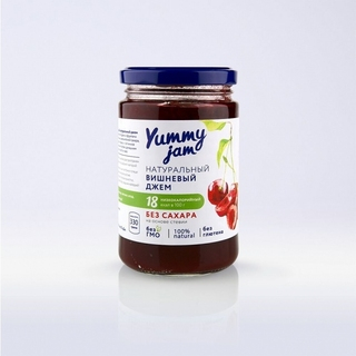 Вишневый джем Yummy jam без сахара, 350 гр