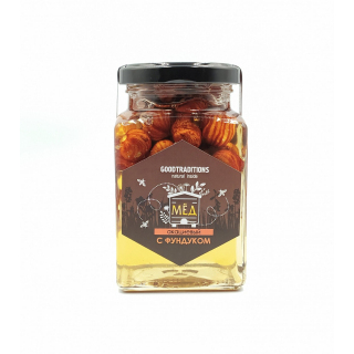 Акациевый мёд Добрые традиции с фундуком, 300 гр