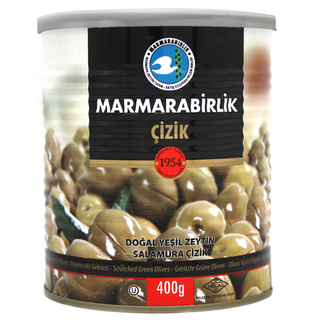 Оливки зеленые Marmarabirlik надрезанные 2XS, 400 гр