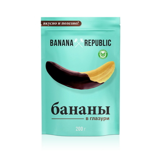 Банан сушеный Banana republic в шоколадной глазури, 200 гр