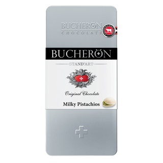 Молочный шоколад Bucheron с фисташками, 100 гр