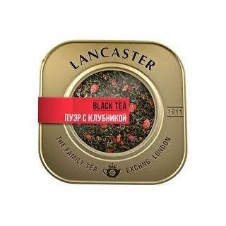 Чай черный LANCASTER китайский пуэр с клубникой, 75 гр.