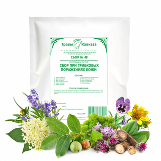 Сбор Травы Кавказа при грибковых поражениях кожи № 48, 200 гр