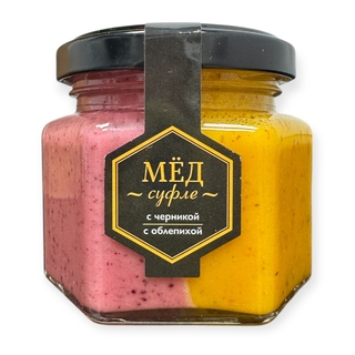 Медовый мусс черника и облепиха, 180 гр