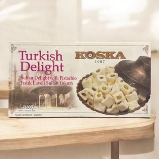 Султан лукум KOSKA с фисташками в кокосовой стружке, 500 гр